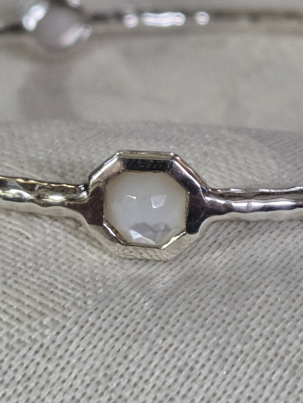 Ippolita Rock Candy 5 Stone Bangle Bracelet, Quartz, MOP, SS - Picture 6 of 14